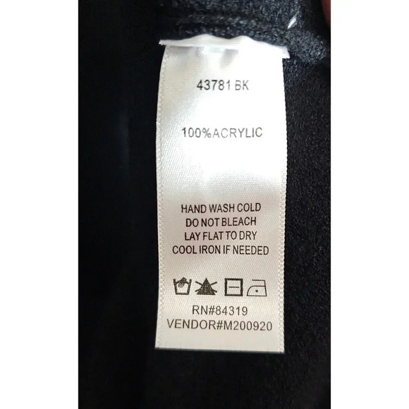 Cyrus Fit & Flare Large Sweater Dress Black Winter Modest Midi Classic Heavy - Picture 9 of 10